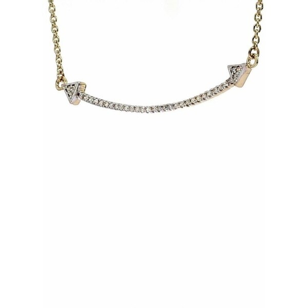 15+2 Extender Ivy and Max Gold Finish White Cubic Zirconia Butterfly Pendant Necklace