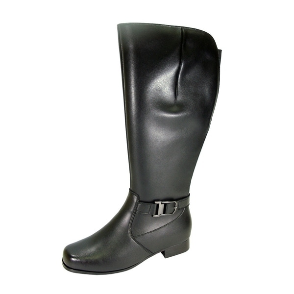 womens black extra wide calf boots