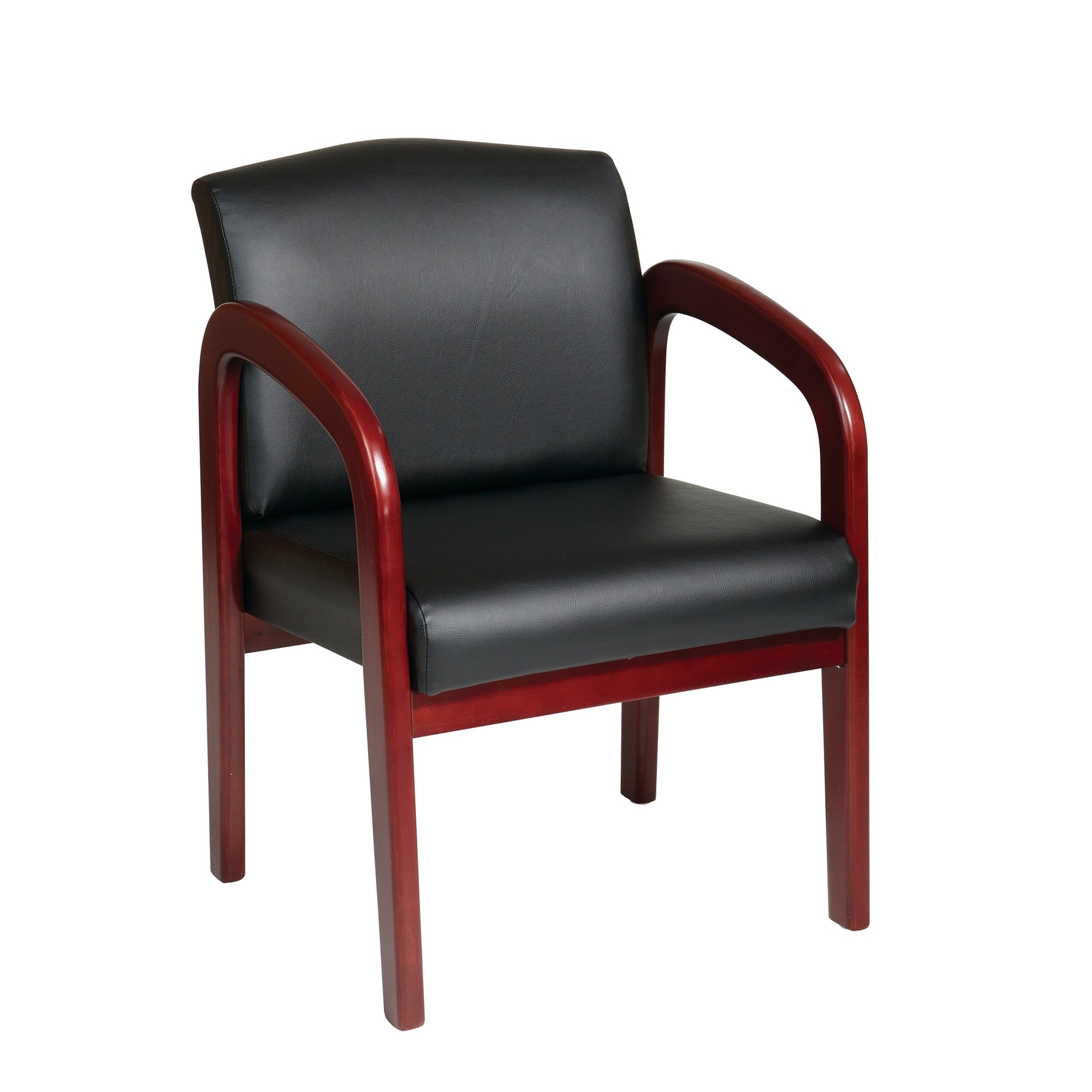 Office Star Products Cherry Finish Wood Visitor Chair