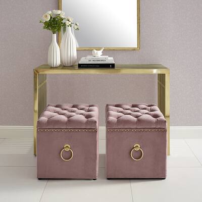 Silver Orchid Gish Glam Storage 1 Pc Ottoman For Living Room