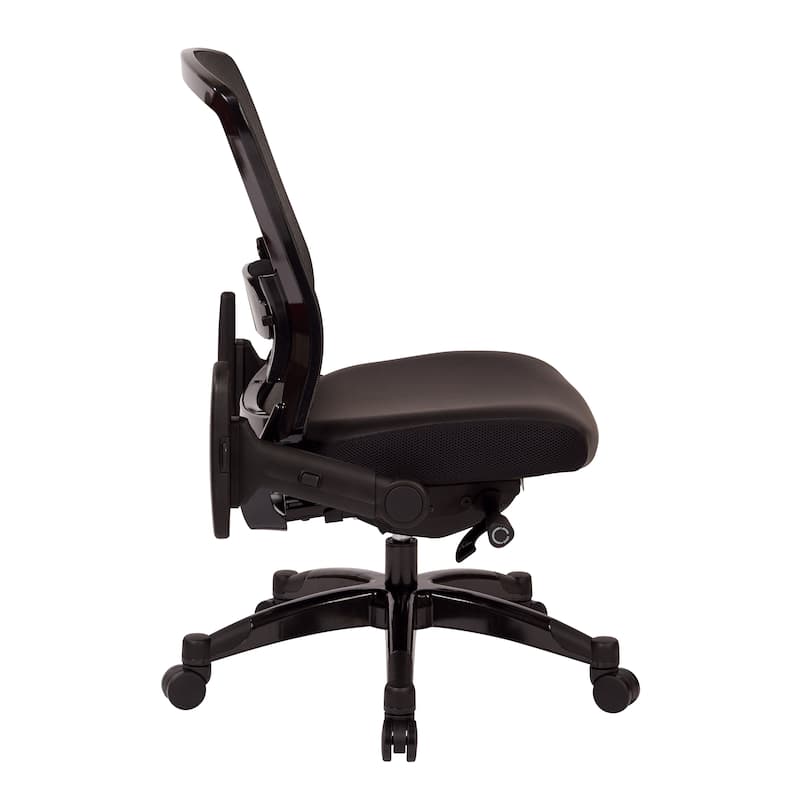 Executive Bonded Leather Office Chair with Bonded Leather Memory Foam Seat