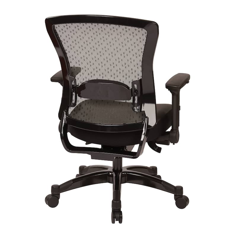 Executive Bonded Leather Office Chair with Bonded Leather Memory Foam Seat
