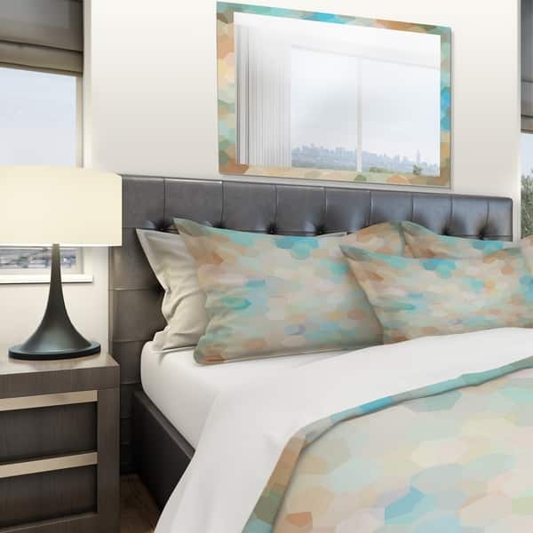 Shop Designart Honeycomb Geometry In Pastel Colored Cluster