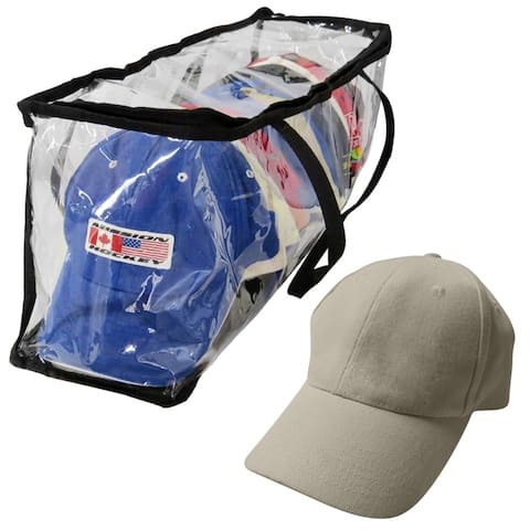 Evelots Hat-Cap-Storage Bag-Baseball-Organizer-Handles-Dust,Moisture Free-15 Hat