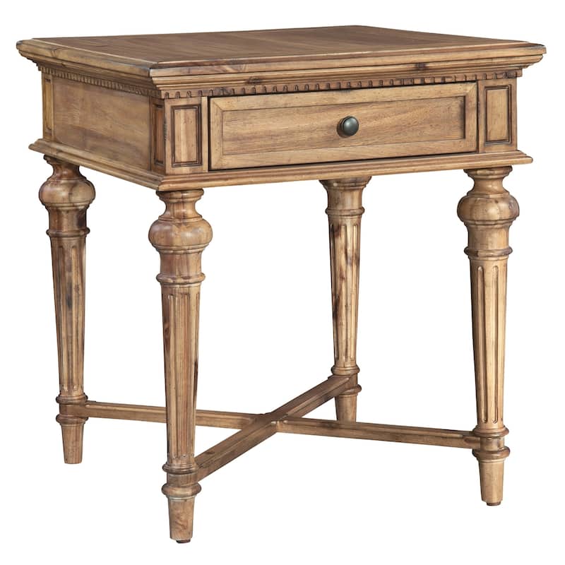 Hekman Wood Accent End Table in Natural Finish