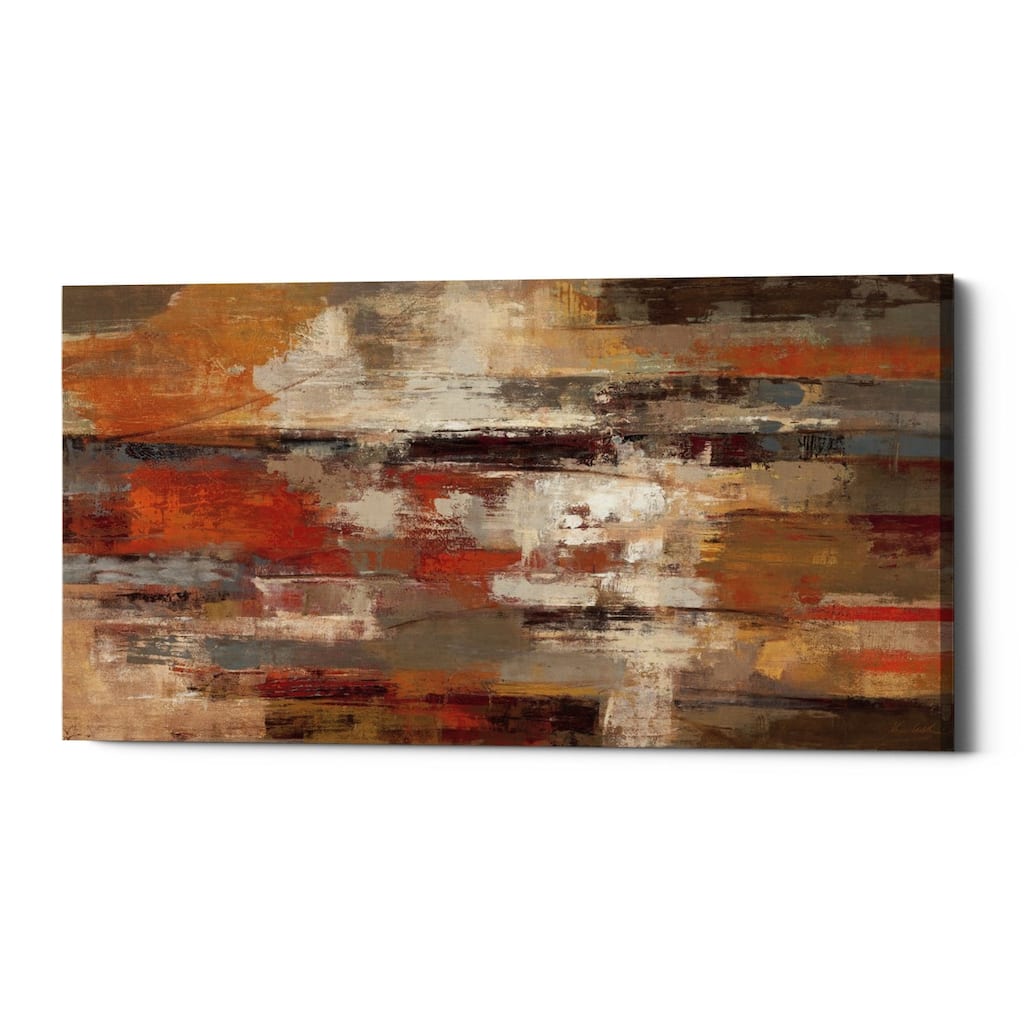Epic Graffiti "Painted Desert Landscape" by Silvia Vassileva, Giclee Canvas Wall Art, 12"x24"
