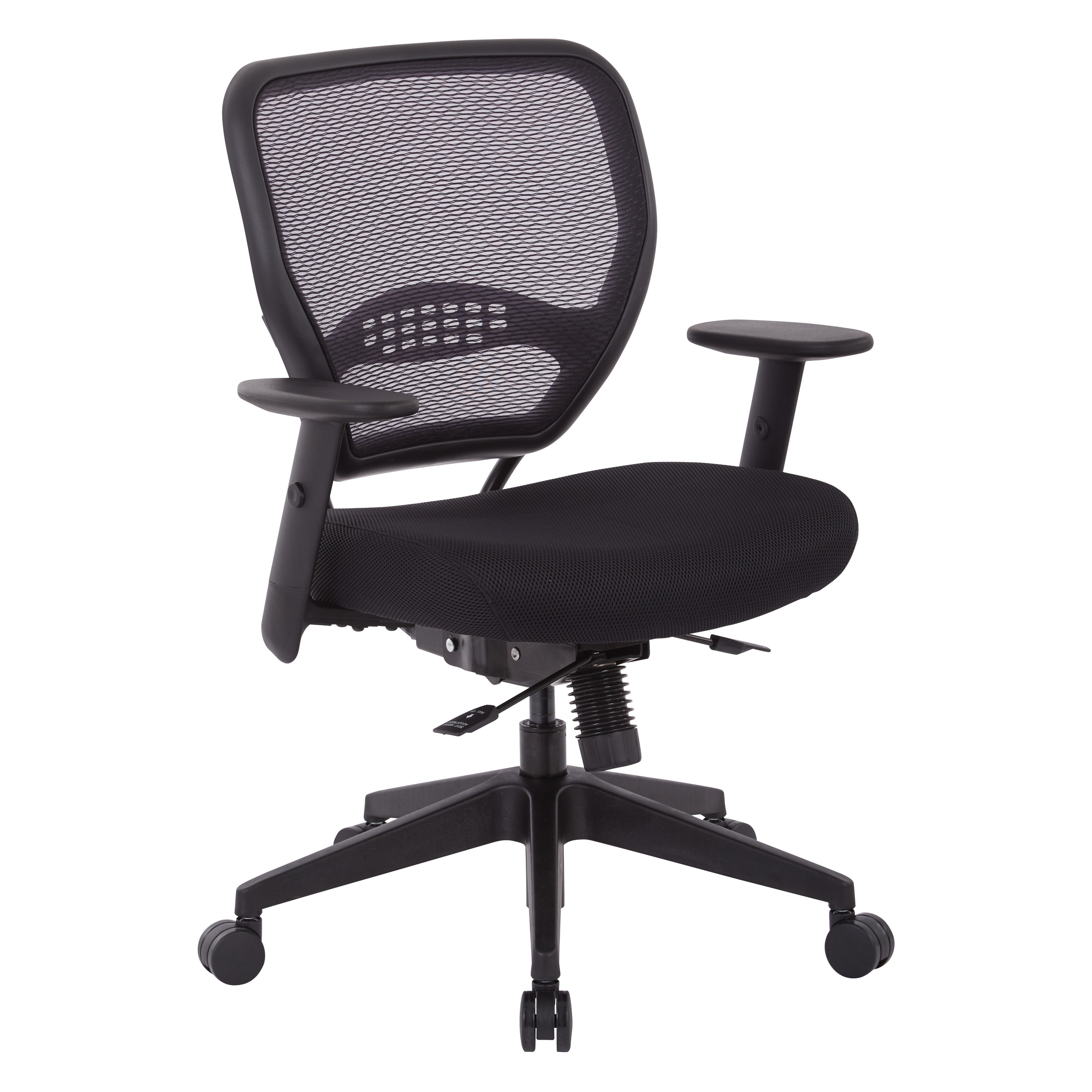 Office Star Professional Light Air Grid Back Chair Leather Seat