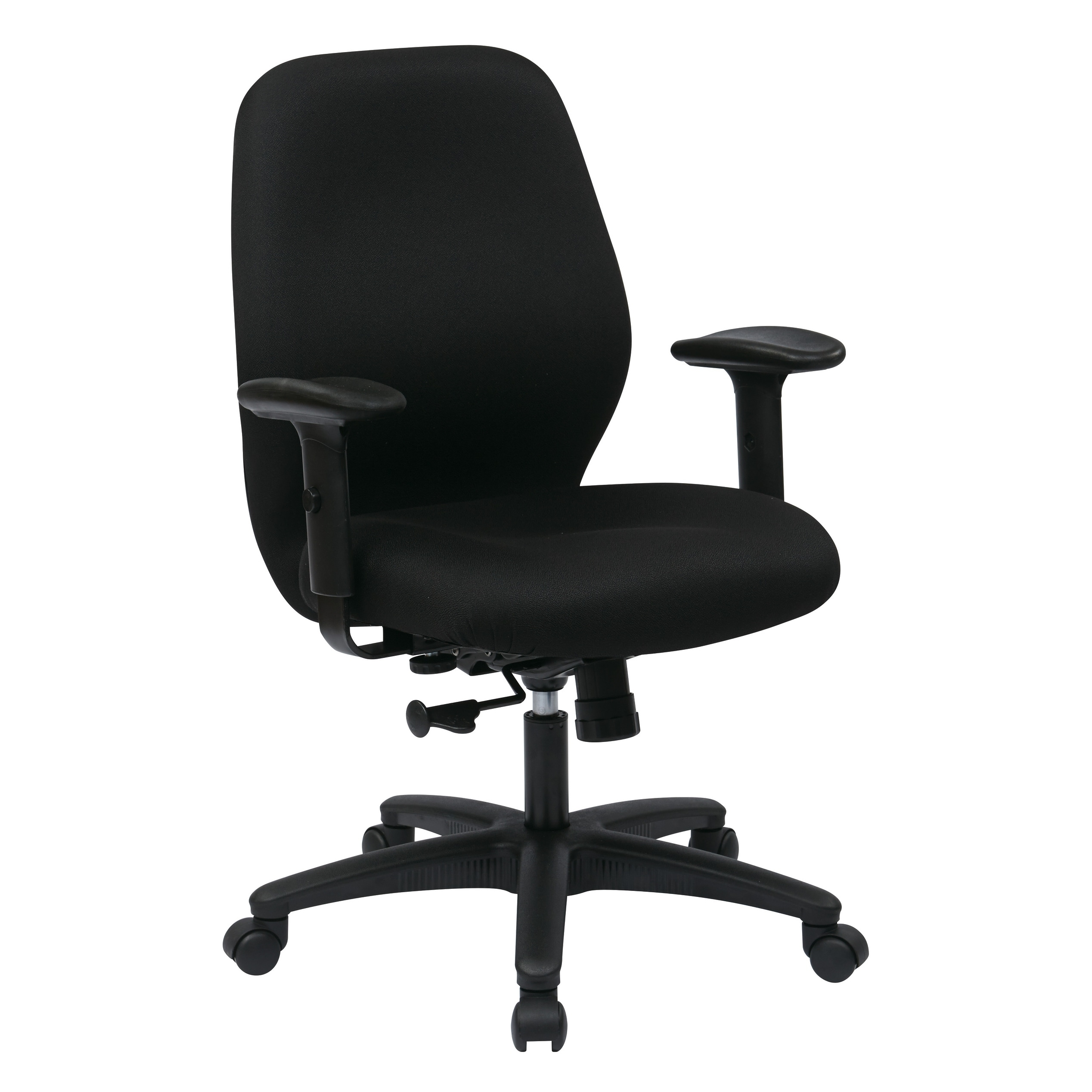 Mid-Back 2-to-1 synchro Tilt Chair with 2 -Way Adjustable Soft padded Arms