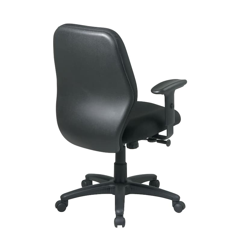 Mid-Back 2-to-1 synchro Tilt Chair with 2 -Way Adjustable Soft padded Arms