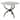 Veneto White Marble Top w/Black Iron Base Round Dining Table - 40"W x 40"L x 31"H