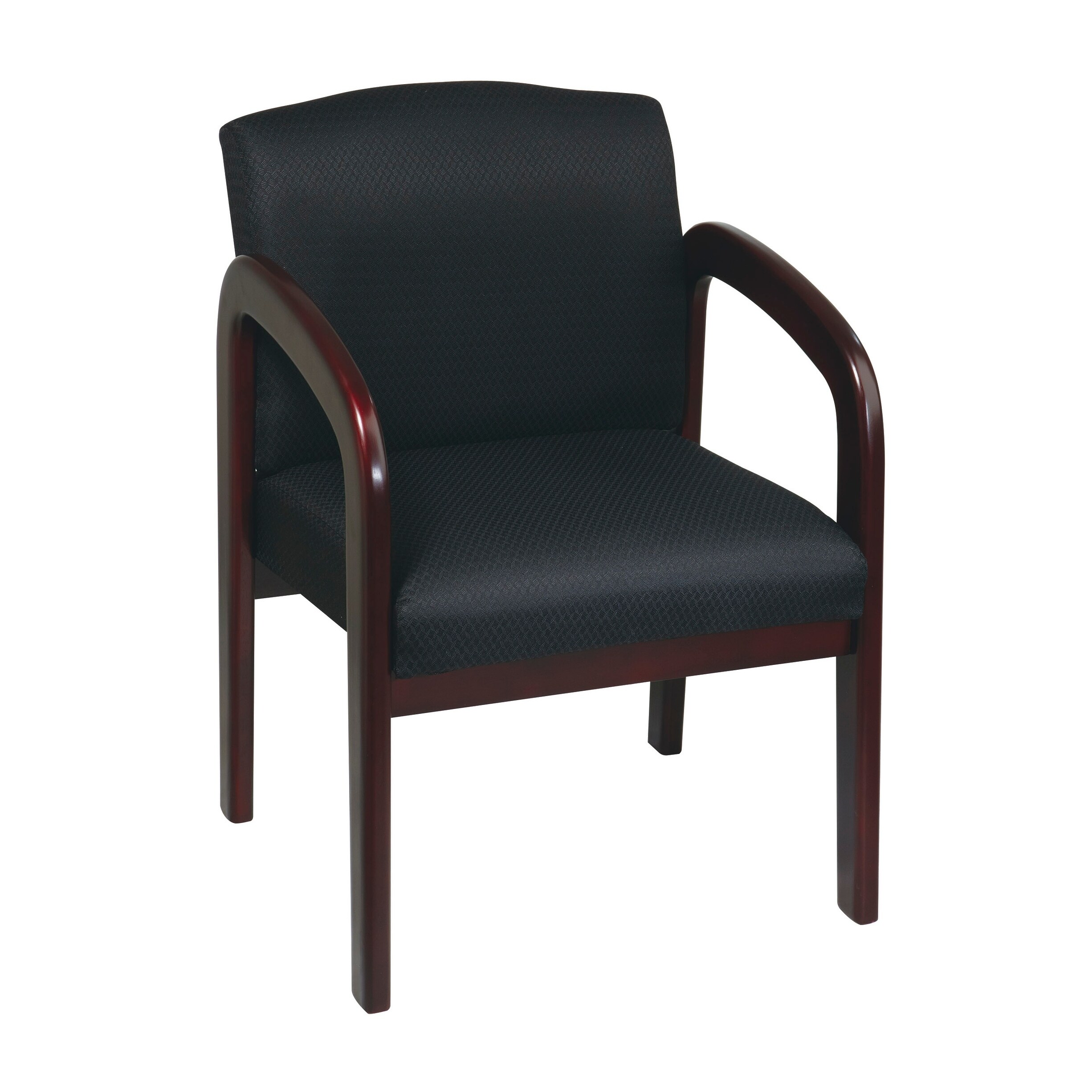 Office Star Products Mahogany Finish Wood Visitor Chair