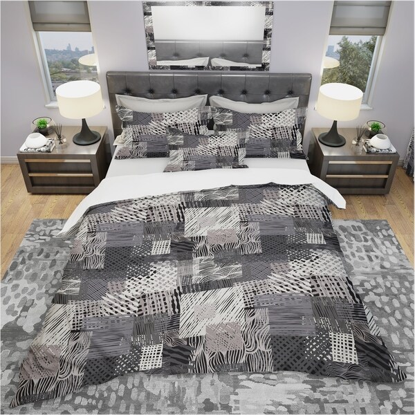 Shop Designart 'Handdrawn vintage lines in shades of gray ...