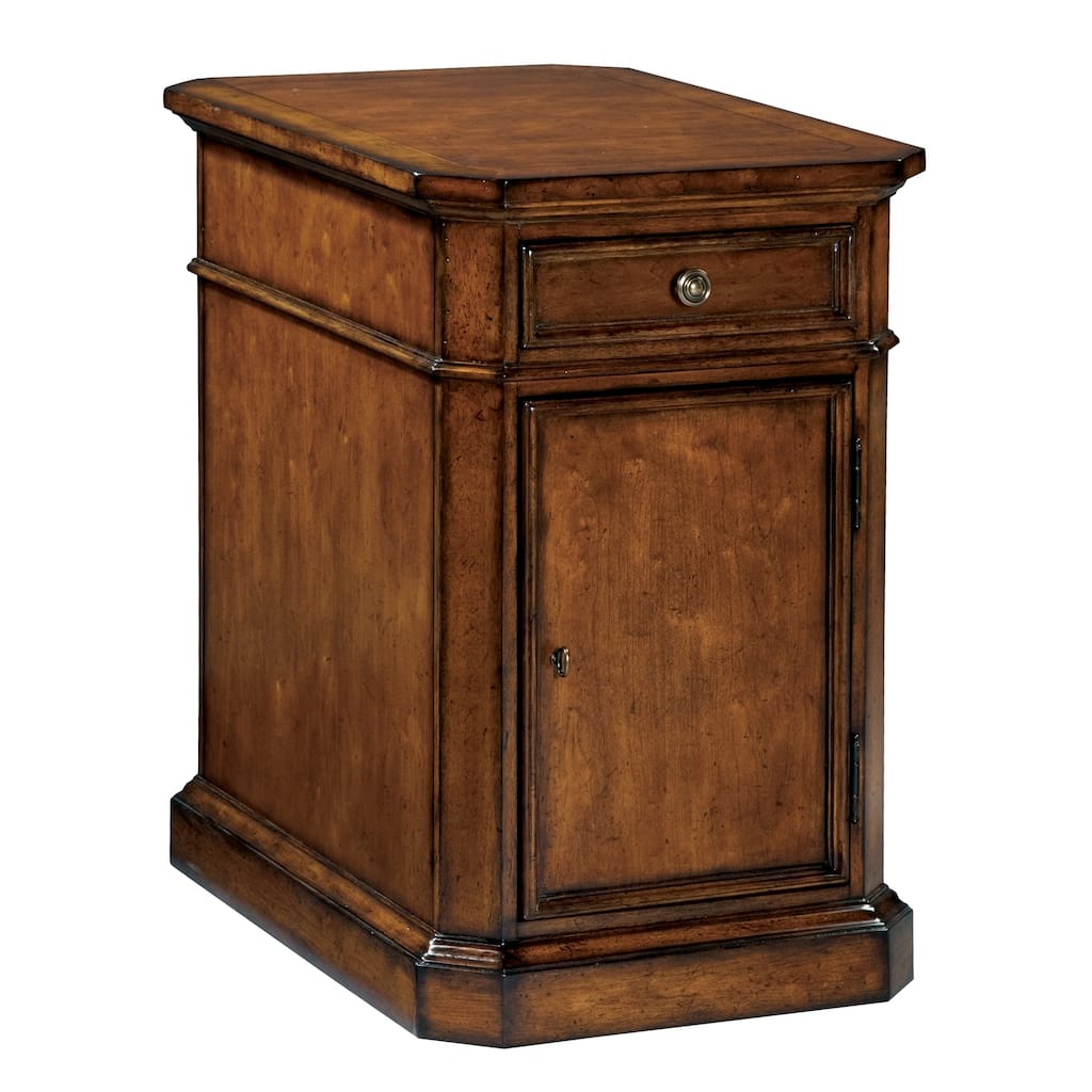 Hekman Furniture European Legacy Vintage, Farmhouse, Occasional Chairside Accent Storage End Table, Mesa Peque?a
