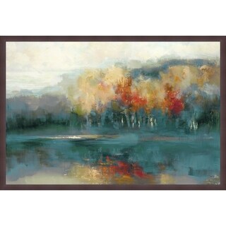 Stewart Mountain Lake Framed Canvas Wall Art - Bed Bath & Beyond - 24240541