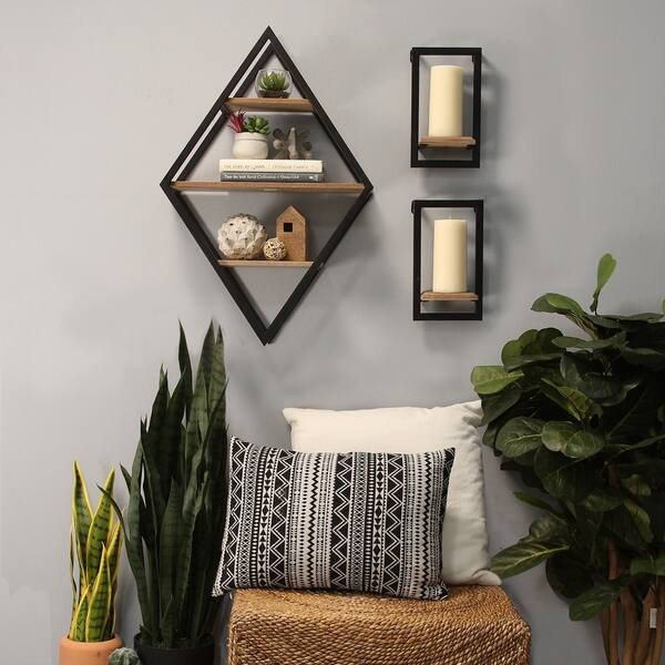 Shop Stratton Home Decor Diamond Shelf Wall Decor Overstock