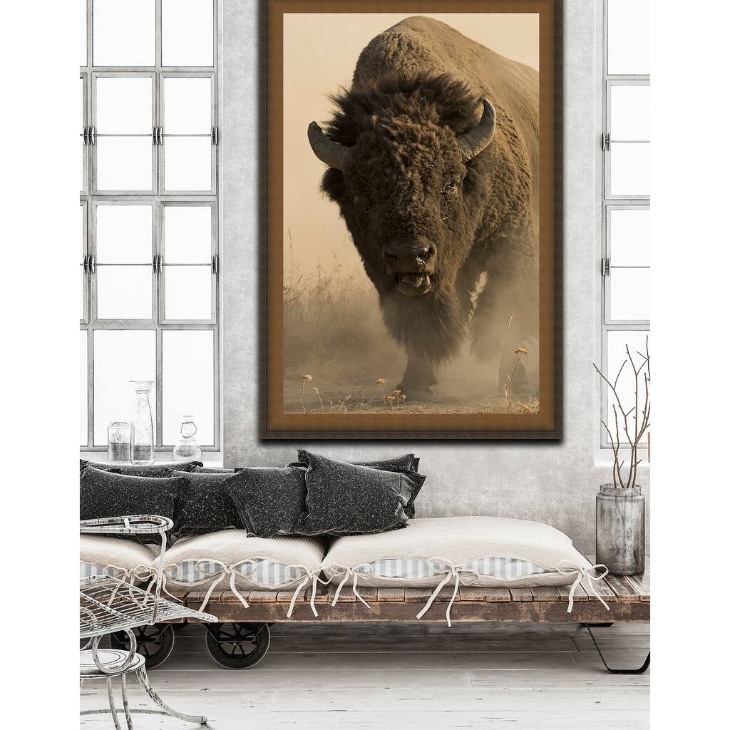 American Buffalo Framed Canvas Wall Art