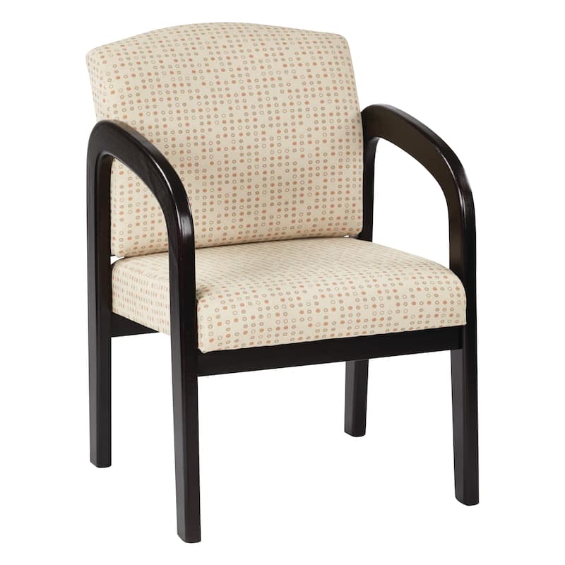 Espresso Finish Wood Visitor Chair - Luna