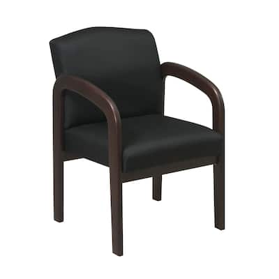 Espresso Finish Wood Visitor Chair