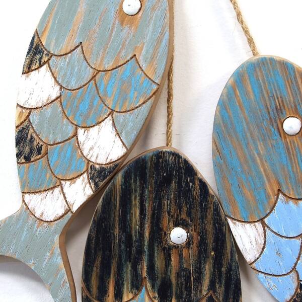 Shop Stratton Home Decor Rustic Wooden Fish Wall Decor Overstock 24240690