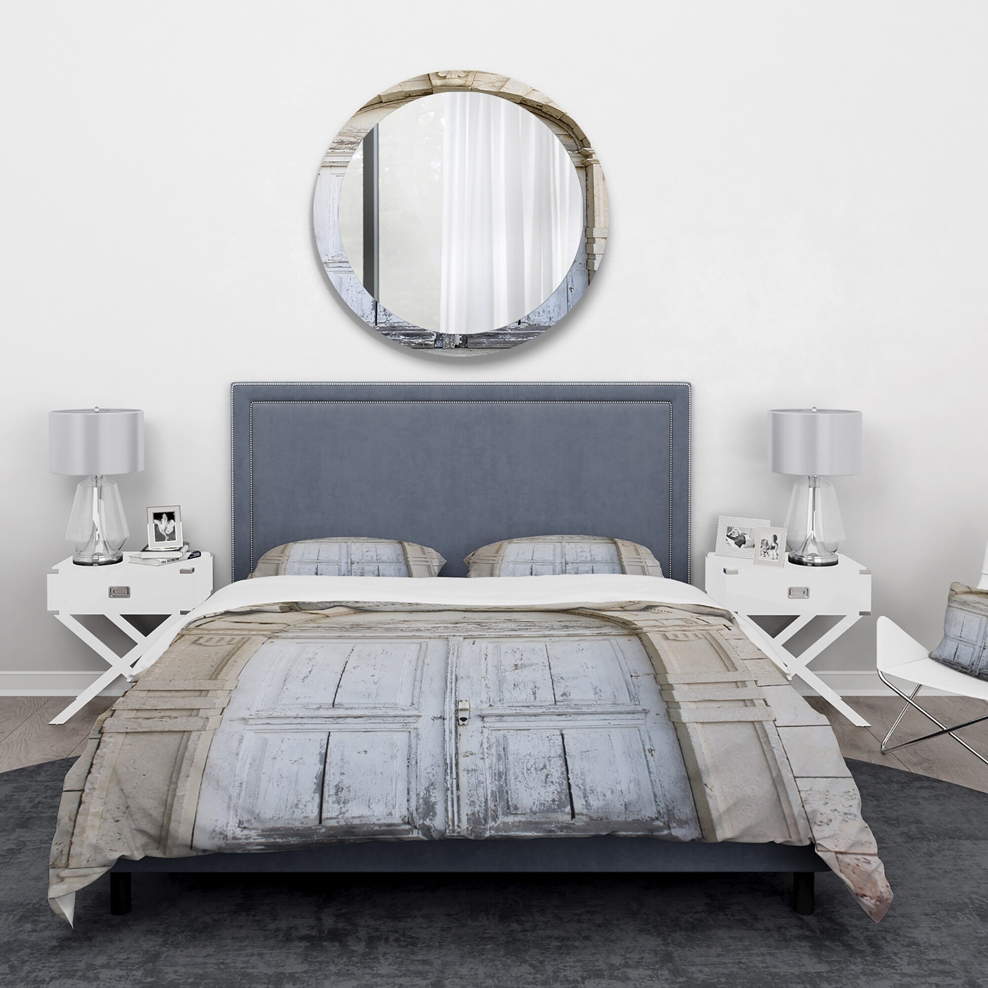 Designart 'Vintage Italian Door' Vintage Bedding Set - Duvet-image