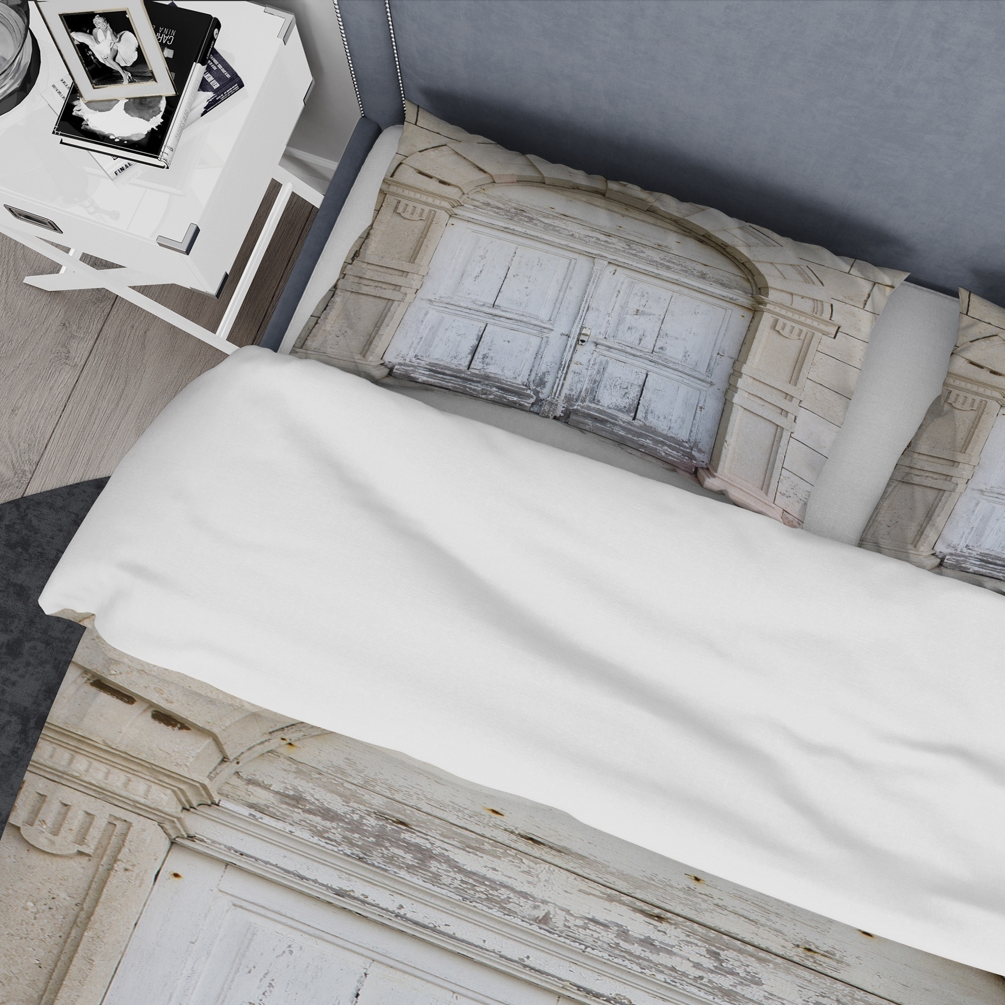 Designart Vintage Italian Door Vintage Bedding Set Duvet Cover Shams Overstock 24240853