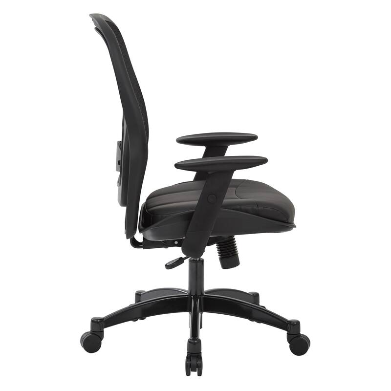 Professional Breathable Mesh Office Chair with Bonded Leather Seat