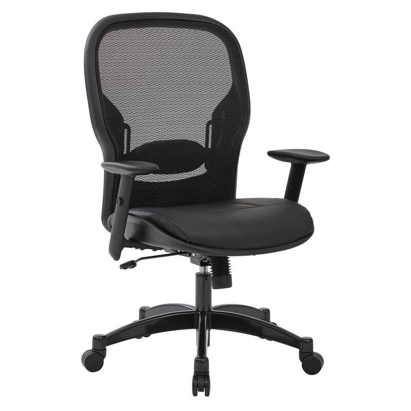 Professional Breathable Mesh Office Chair with Bonded Leather Seat