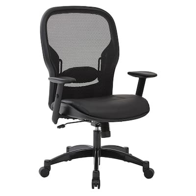 Professional Breathable Mesh Office Chair with Bonded Leather Seat
