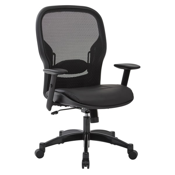 Leather mesh office discount chair