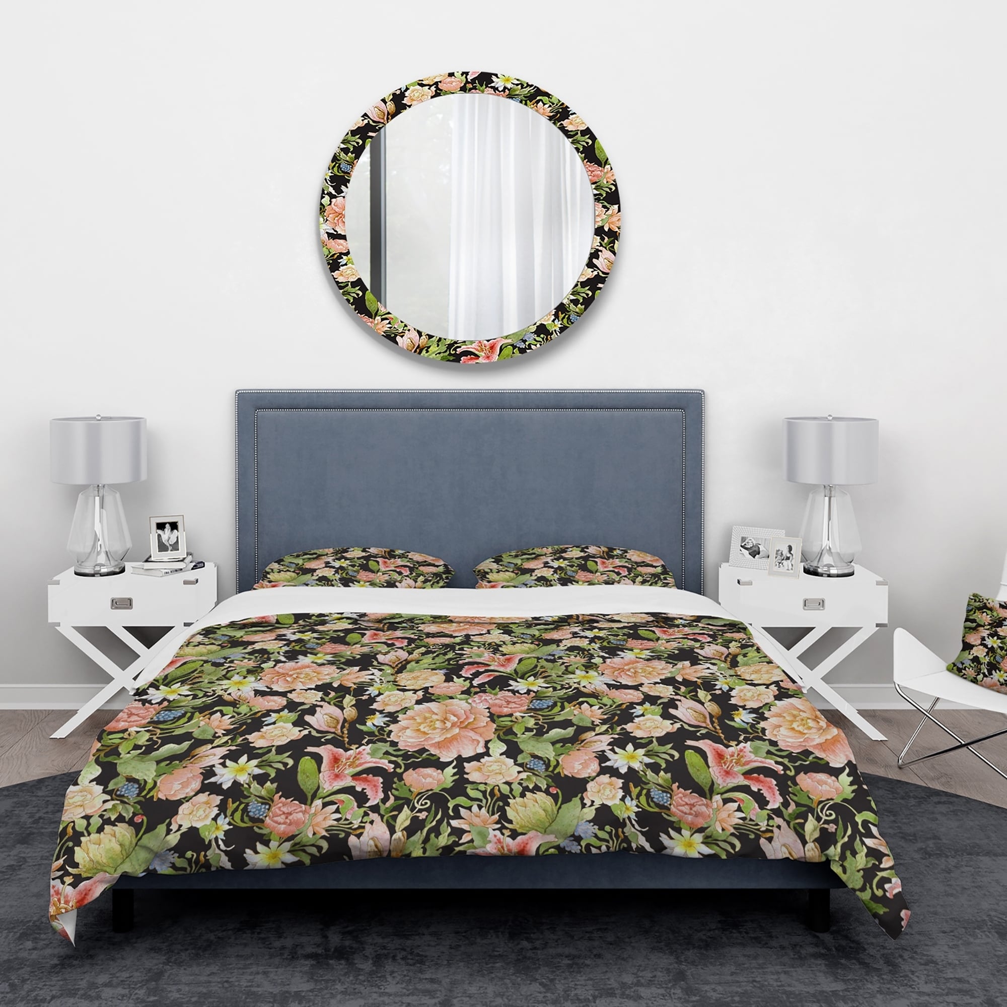 Designart 'Pink Watercolored Blossoming Flowers' Floral-image