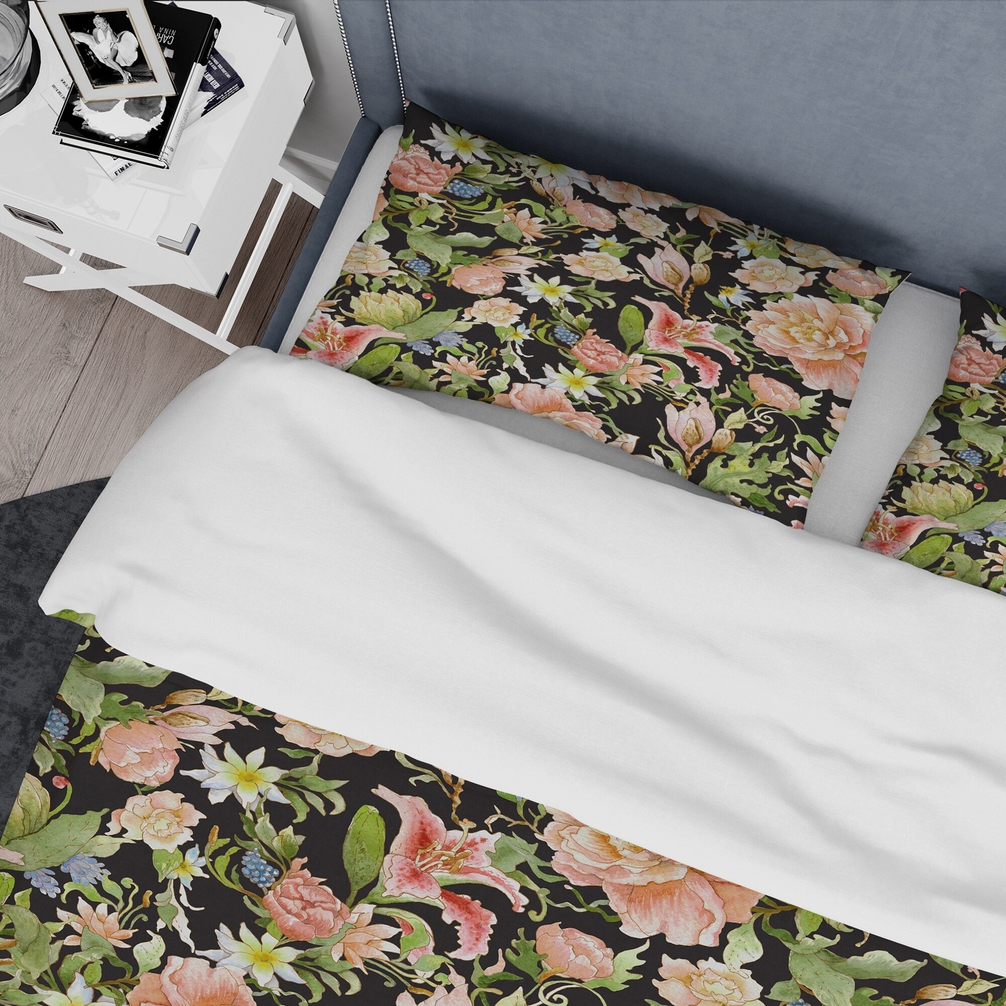 Designart 'Pink Watercolored Blossoming Flowers' Floral-image