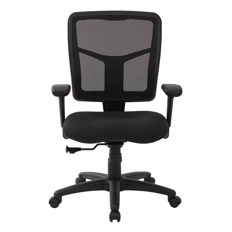 Black Mesh Back with Dove Black Fabric Seat Chair, 2-to-1 Synchro Tilt