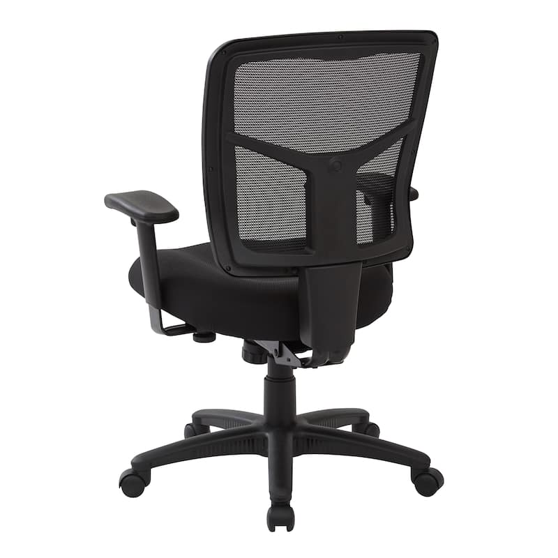 Black Mesh Back with Dove Black Fabric Seat Chair, 2-to-1 Synchro Tilt