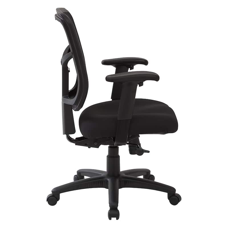 Black Mesh Back with Dove Black Fabric Seat Chair, 2-to-1 Synchro Tilt
