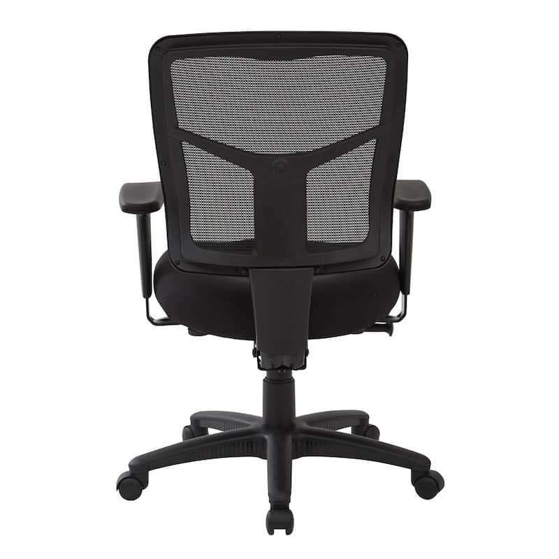 Black Mesh Back with Dove Black Fabric Seat Chair, 2-to-1 Synchro Tilt