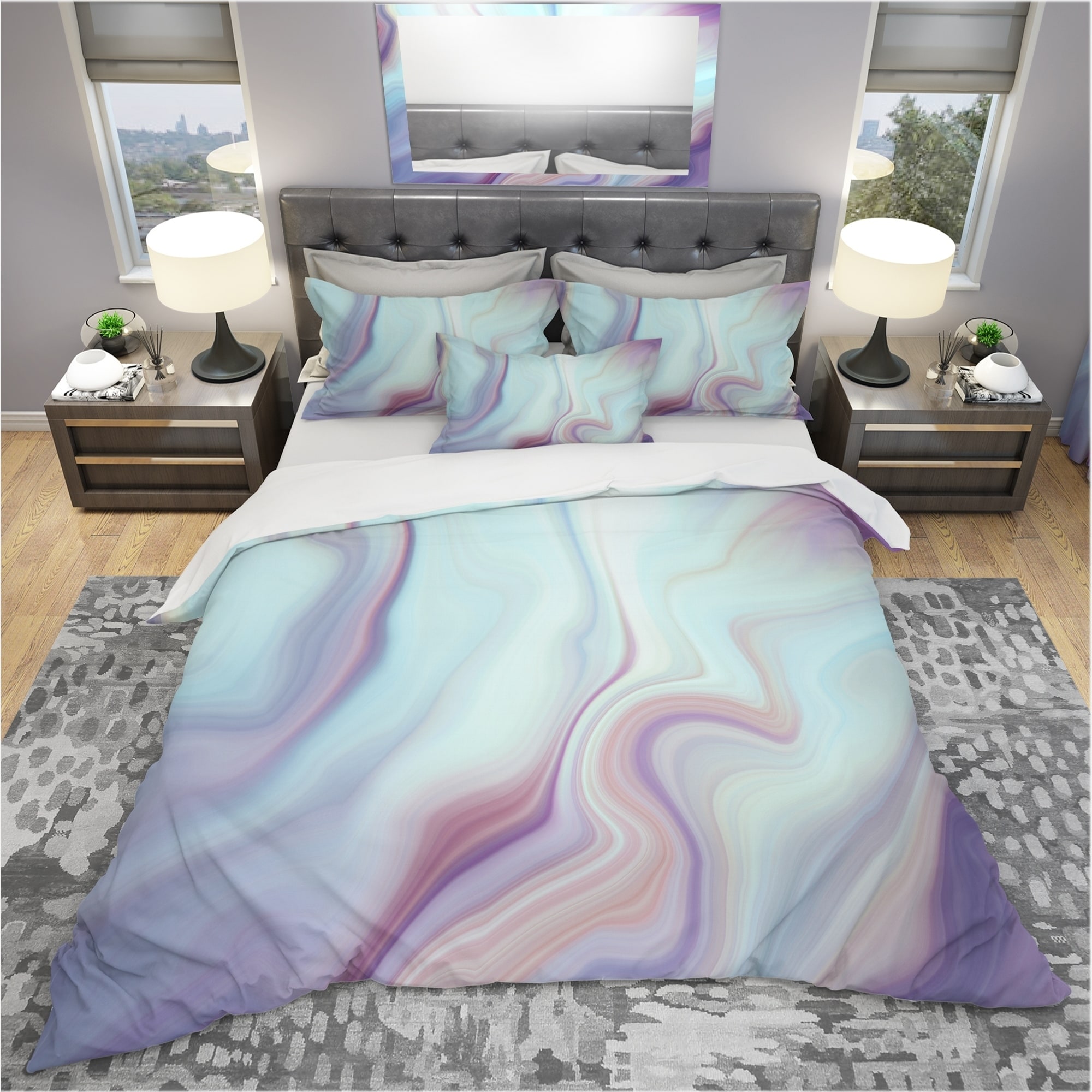 Shop Designart Marbled Liquid Agate Colours Modern