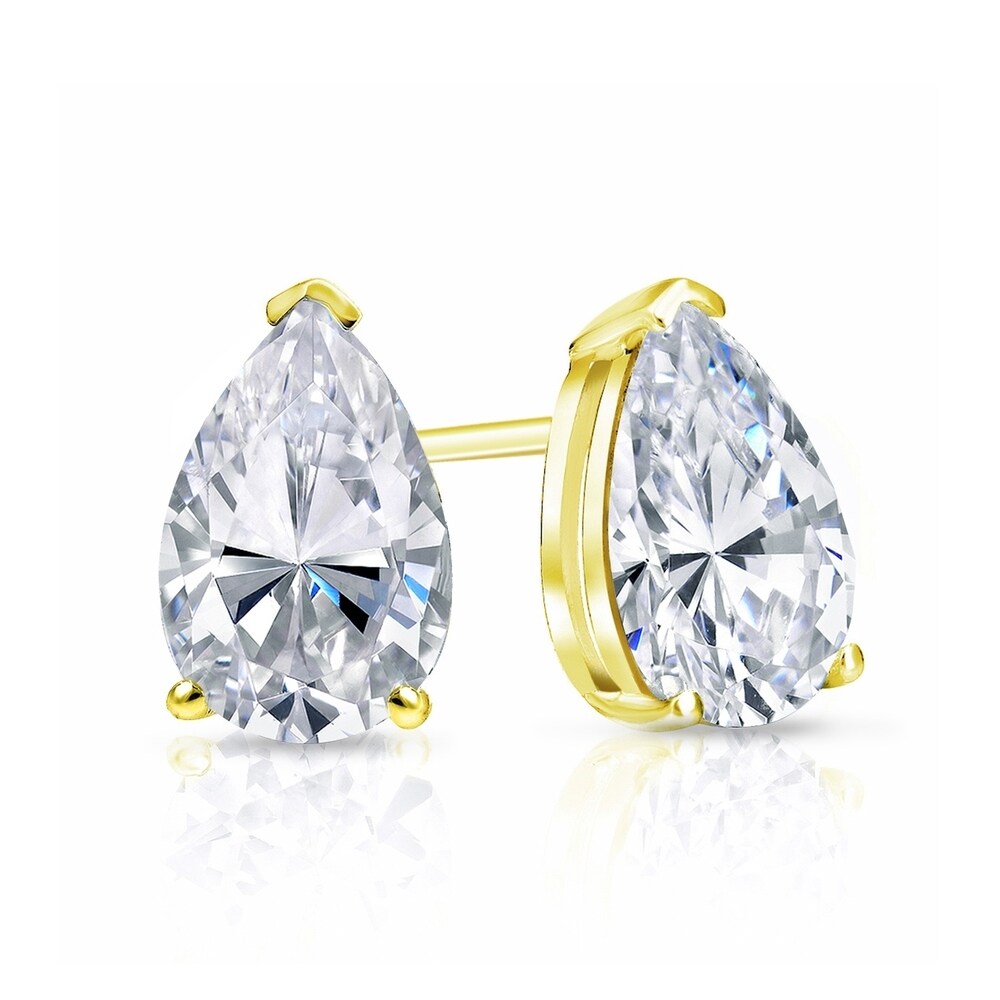 2 carat pear shaped diamond earrings