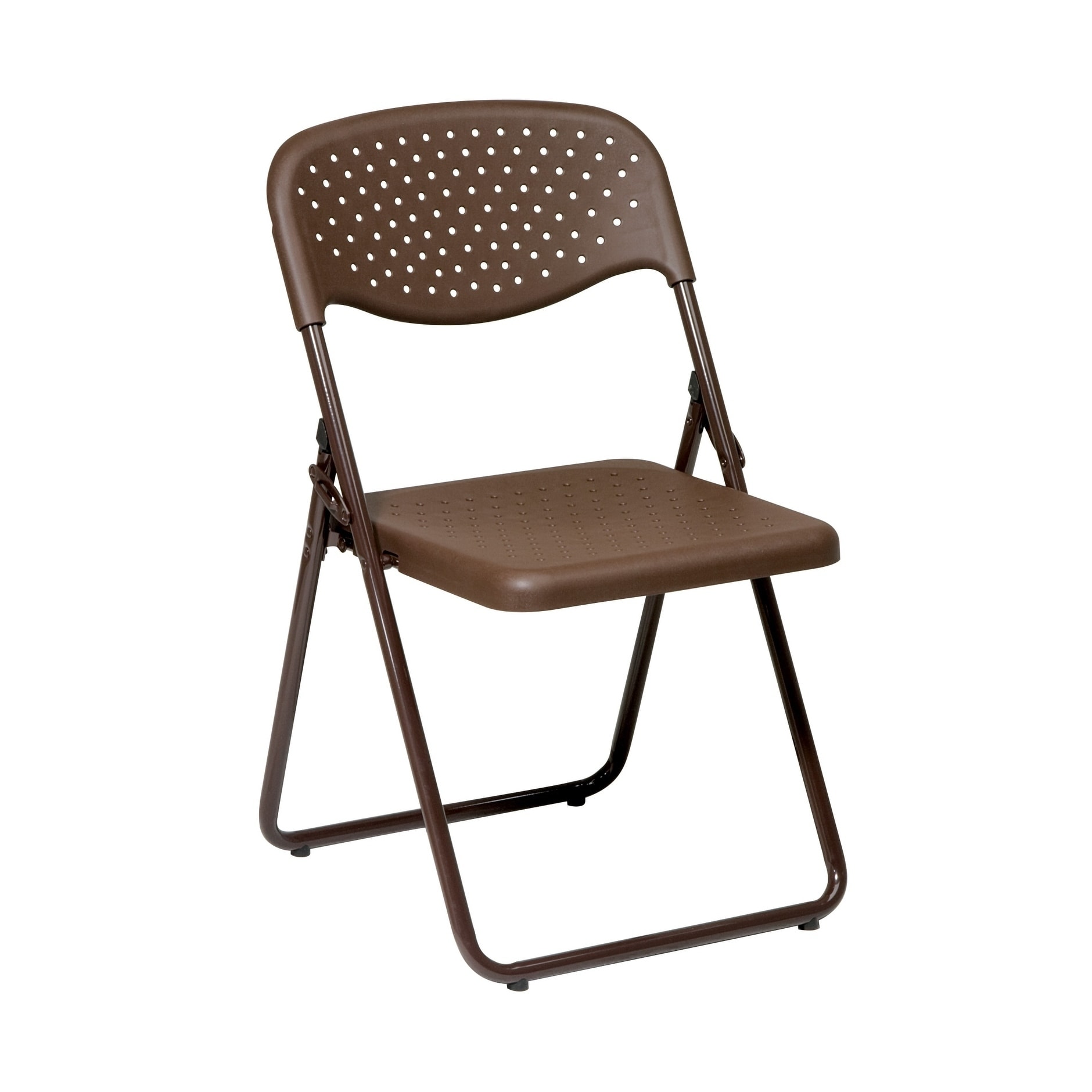 Office Star Products Work Smart Contemporary Brown Metal Plastic Folding Visitor Chair 22b75331 2d43 4771 Aab4 64baa0fd10ca 