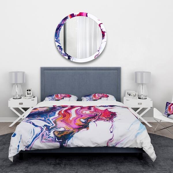 Shop Designart Purple Pink And Blue Marble Composition Mid