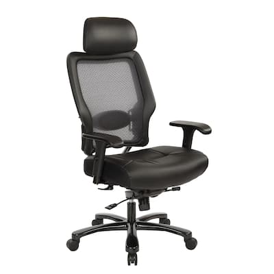 Executive Big and Tall Chair in Black Bonded Leather