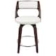 Option White Faux Leather/Mahogany/Chrome