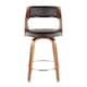 Option Brown Faux Leather/Walnut/Chrome