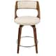 Option Cream Faux Leather/Walnut/Chrome