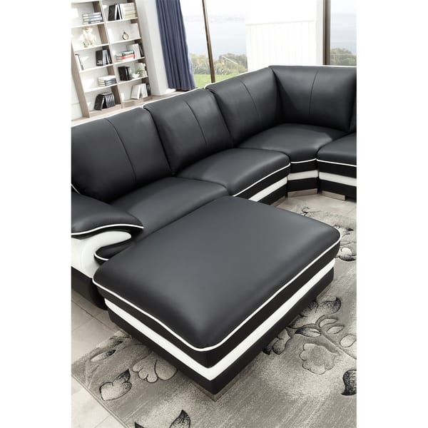 Black And White Modern Contemporary Real Leather Black And White Modern Contemporary Real Leather