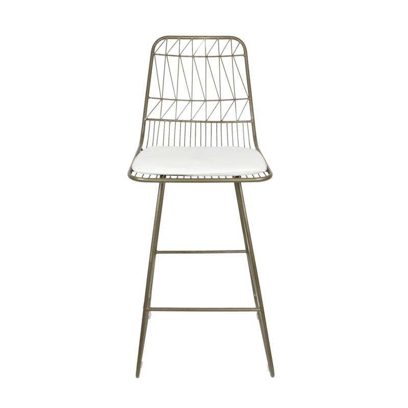 Walcott Indoor Wire Counter Stools with Cushions (Set of 2) by Christopher Knight Home