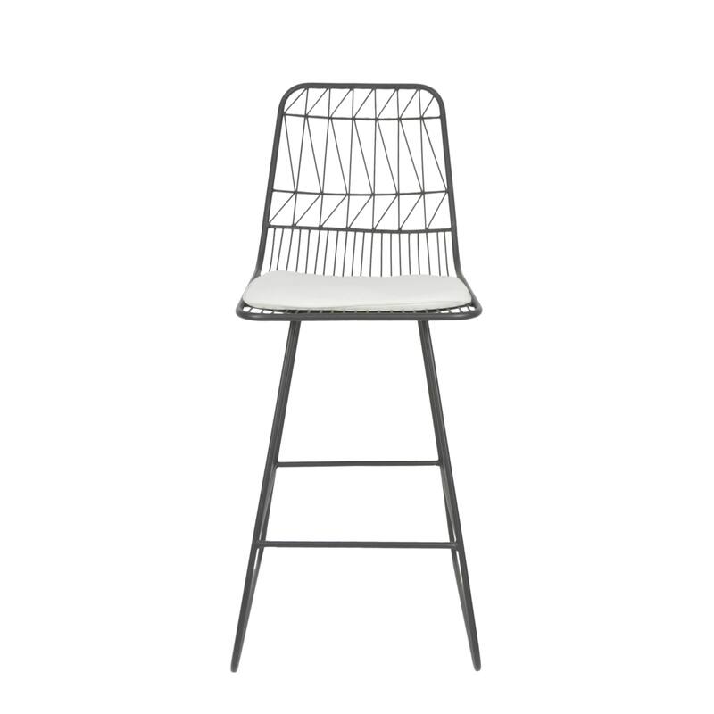 Walcott Indoor Wire Counter Stools with Cushions (Set of 2) by Christopher Knight Home