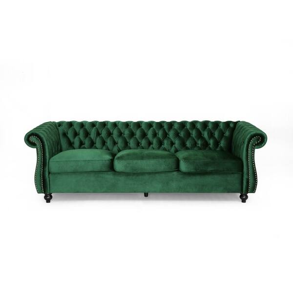 Shop Somerville Chesterfield Tufted Jewel Toned Velvet Sofa With