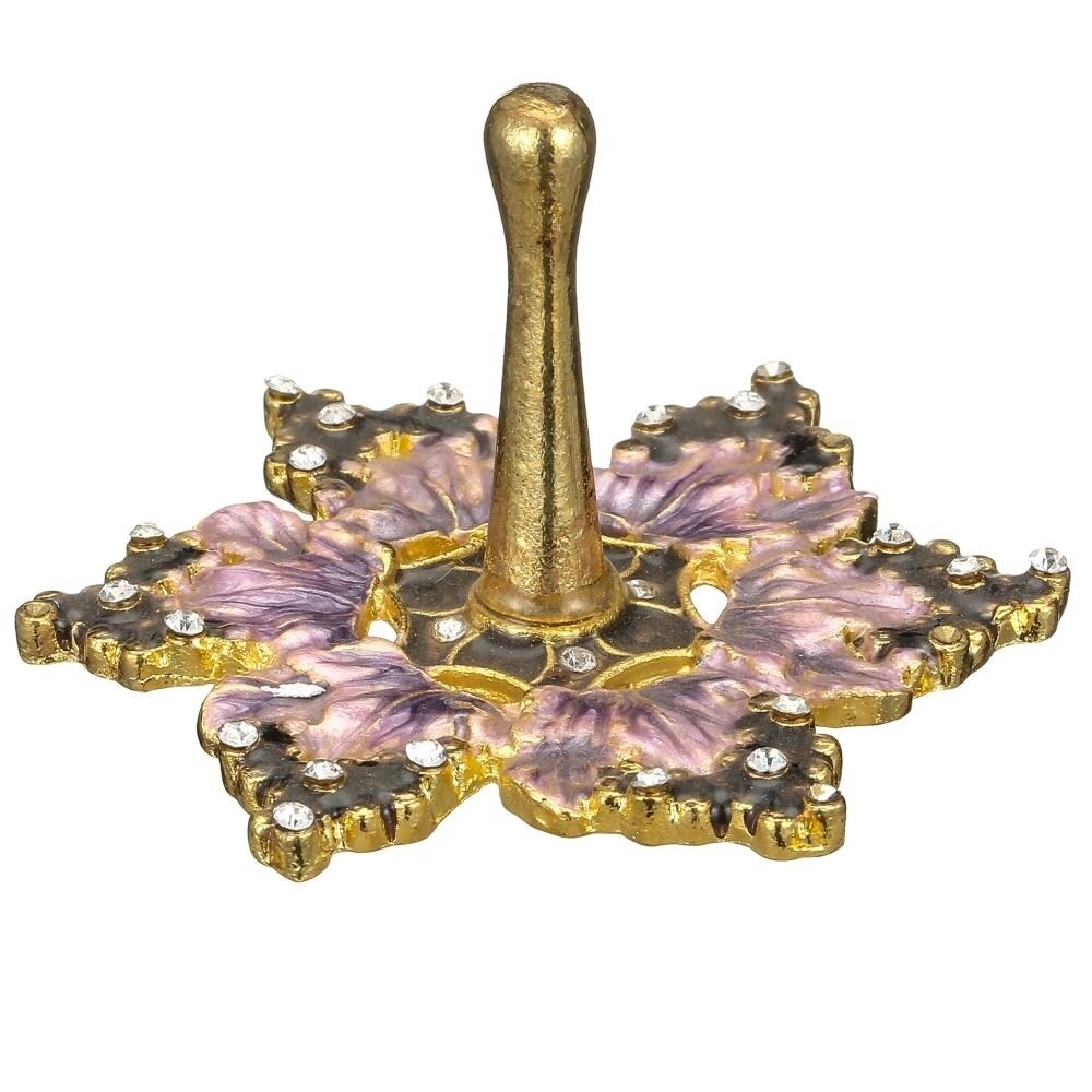 Matashi Hand Painted Purple Grapes Spinning Dreidel Holiday Ornaments Pewter
