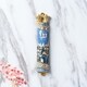 Matashi Hand Painted Blue Enamel Mezuzah with Jerusalem City Design with Gold Accents and High Quality Crystals - Thumbnail 4