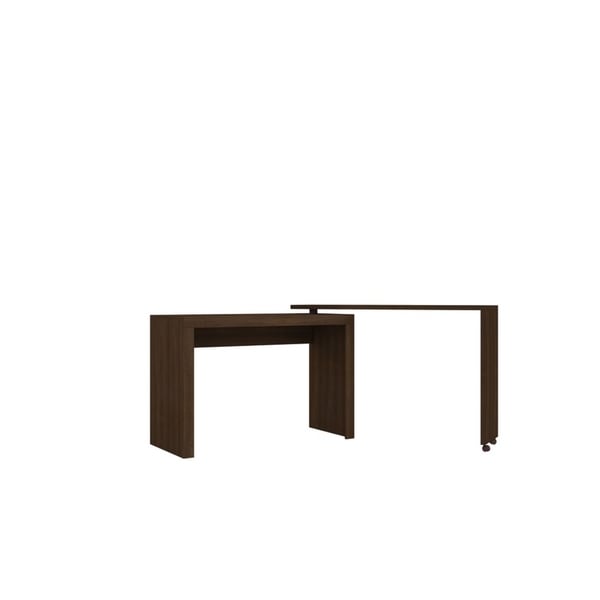 HomeRoots Furniture Innovative Calabria Nested Desk in Tobacco
